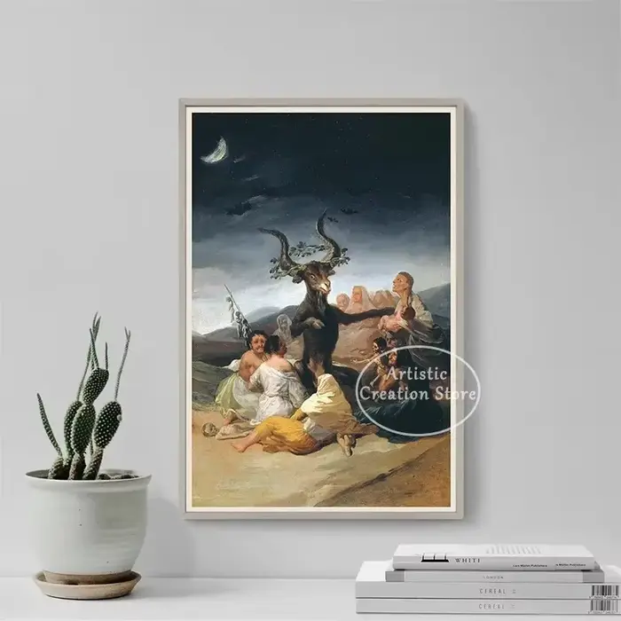 Sorcières sabbat par Francisco De Goya le colosse toile peinture affiche mur Art photo salle De cinéma maison chambre décoration