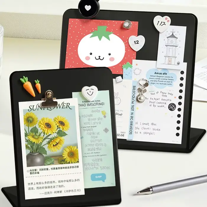 Tableau magnétique en métal vertical DIY pour bureau