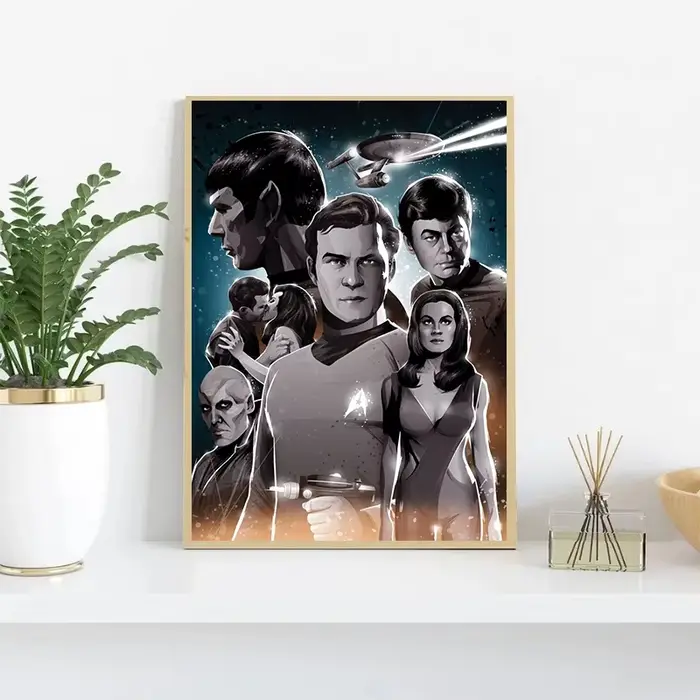 Toile imprimée de film Star Trek_ Bridge Commander, affiches Vintage, images d'art murales pour salon, décoration de maison, Cuadros