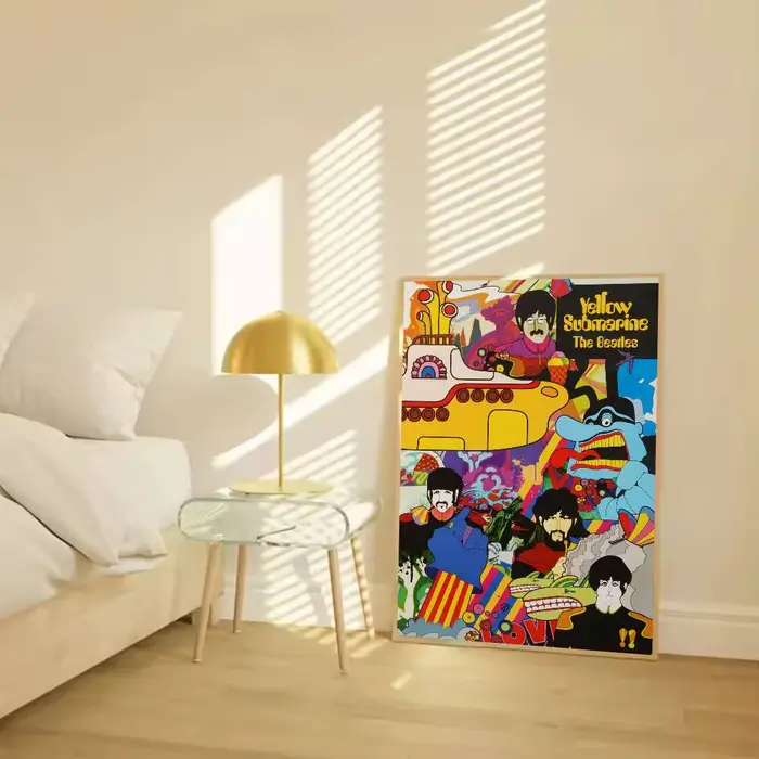Affiche en papier des Beatles