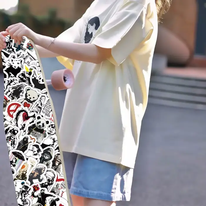 100 autocollants Banksy Art Graffiti DIY créatifs pour skateboard