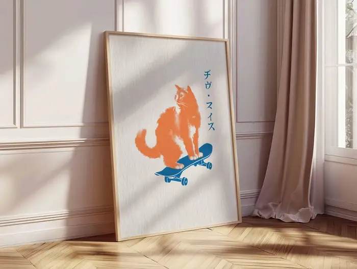 Impression de chat Pop Art japonais