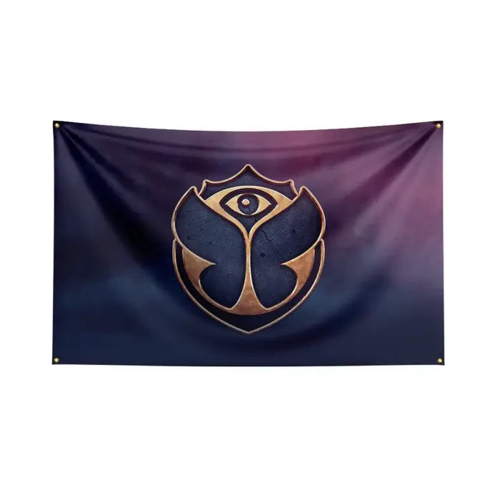 Tomorrowland-Banderole de musique électronique, impression numérique, sensation de festival, polyest