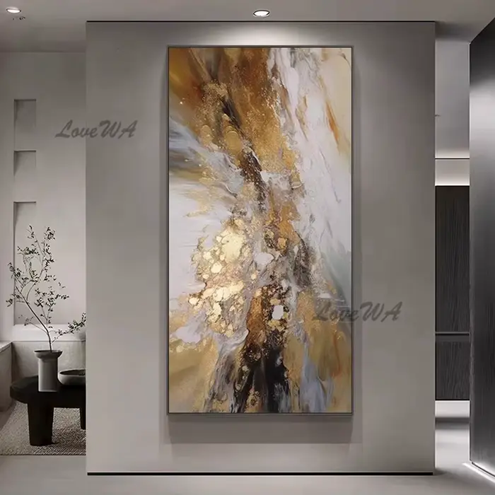 Peinture à l'huile abstraite peinte à la main