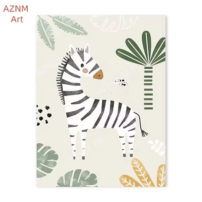 Affiche sur toile d'animaux de la Jungle