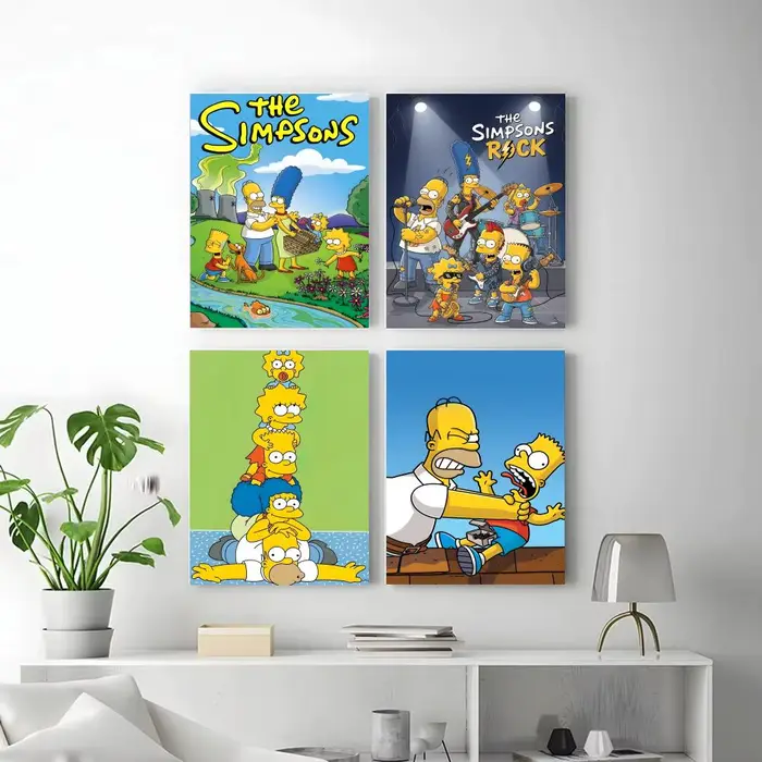 Affiche autocollante de dessin animé classique T-The S-Simpsons