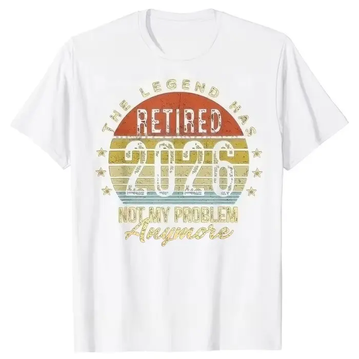 Cette figure légendaire se retirera en 2026, ce qui n'a rien à voir avec moi. T-shirt amusant pour les retraités, haut élégant à manches courtes