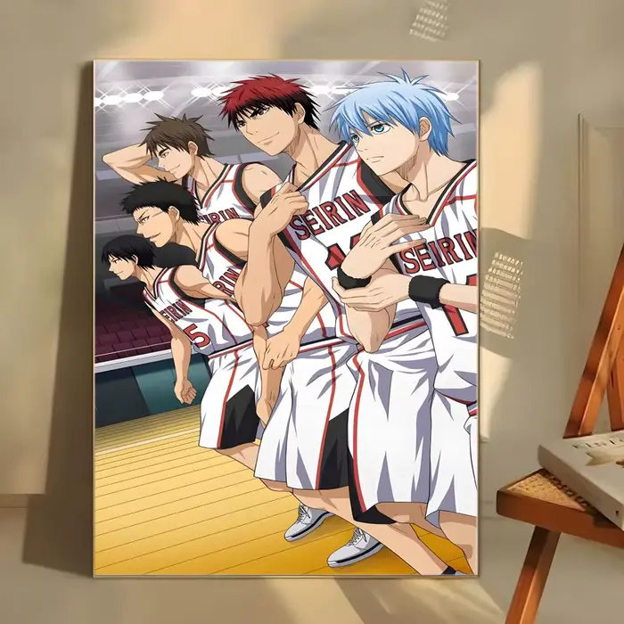 Affiche autocollante en papier imperméable, motif sport, Anime K-Kurokos Basketball, décoration mura