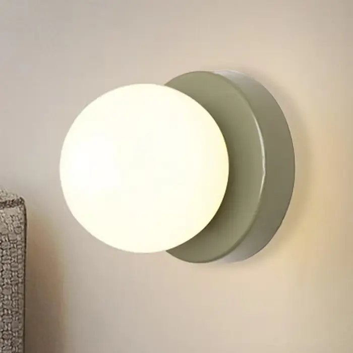 Applique murale LED nordique minimaliste en verre, Base G9, applique orbe pour chambre à coucher, bu