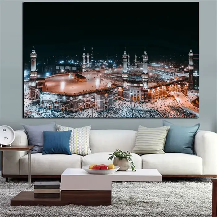 Toile d'art mural de la mosquée islamique