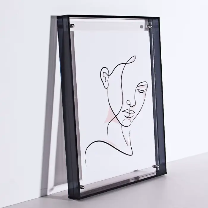 Cadre Photo translucide creux en acrylique épais pour mur, cadre Photo en acrylique pour photos et p