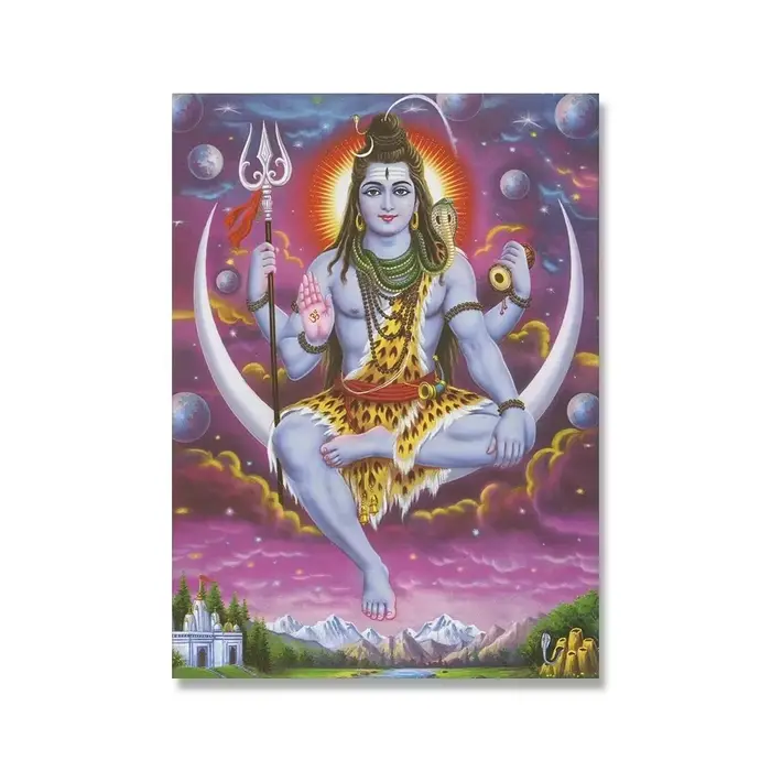 Shiva Parvati affiche hindouisme Art religieux Ganesha toile peinture Vishnu imprimé mur photo salon
