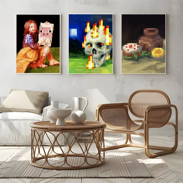 Affiche de jeu classique MC Art Design, impressions d'art mural minimalistes modernes pour chambre à coucher, salon, décoration esthétique de la pièce, cadeau