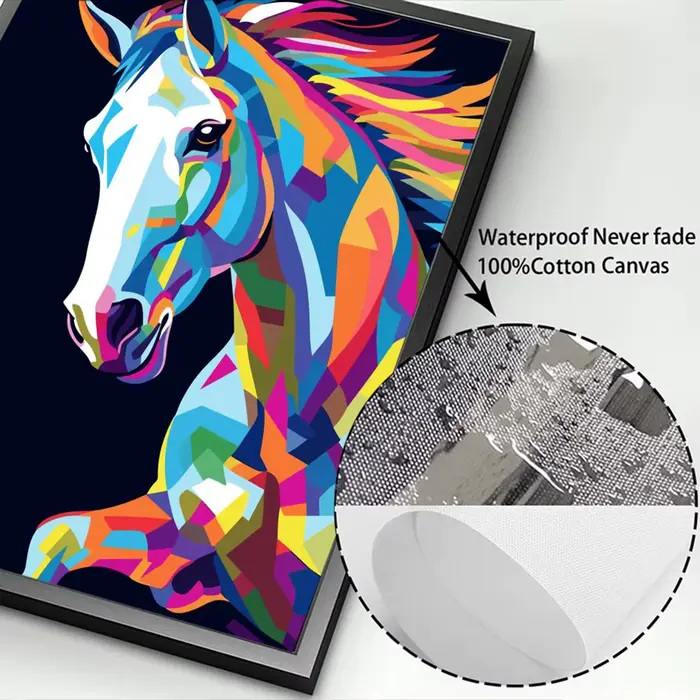 Abstrac – peinture sur toile d'animaux sauvages colorés