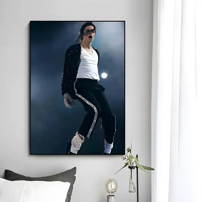 Affiche iconique du chanteur m-Michael j-Jackson, impression d'art mural, affiche décorative, décora