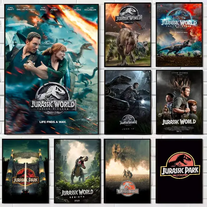 J-Jurassic P-Park film classique Vintage affiches décoration peinture mur Art blanc papier Kraft Kawaii chambre décor