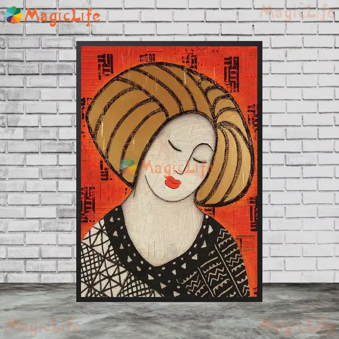 Affiche murale Vintage pour Portrait de fille