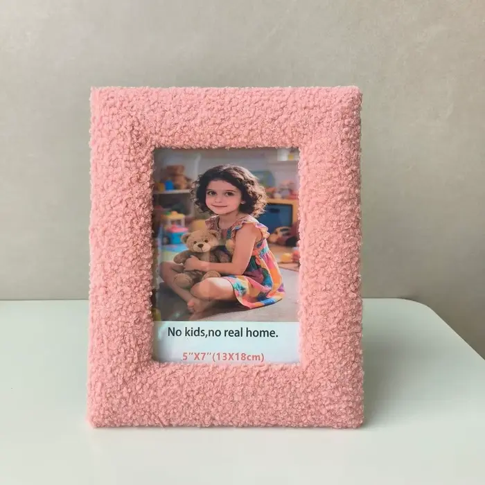 Cadre photo simple en fausse fourrure