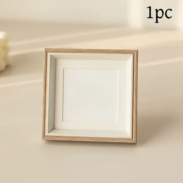 Cadre photo carré de 10 cm de diamètre intérieur, cadre photo de bureau (sans photos), support d'aff