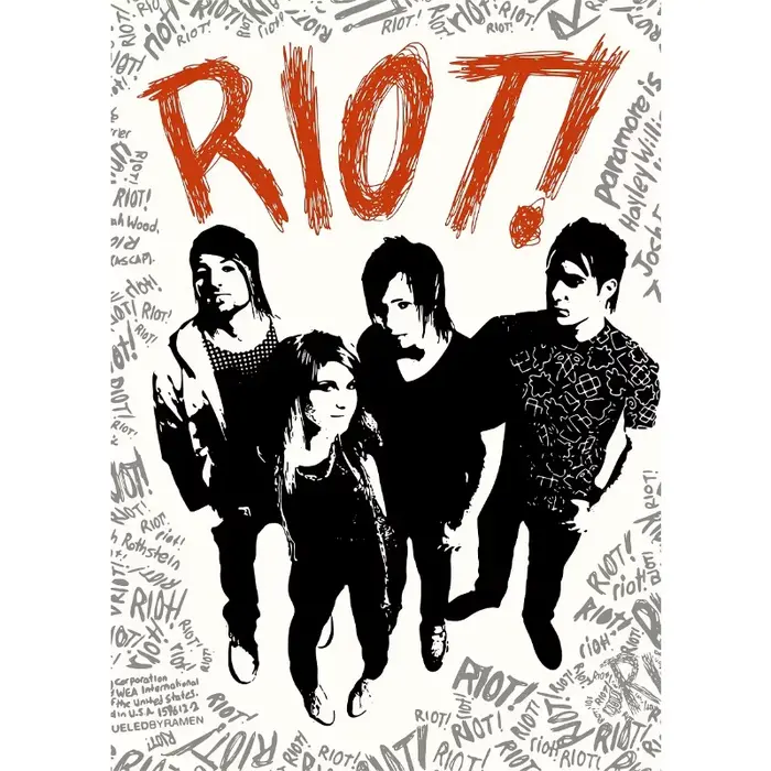 Affiche de la groupe EMO-PUNK américain Paramore, couverture d'album de musique classique moderne, p