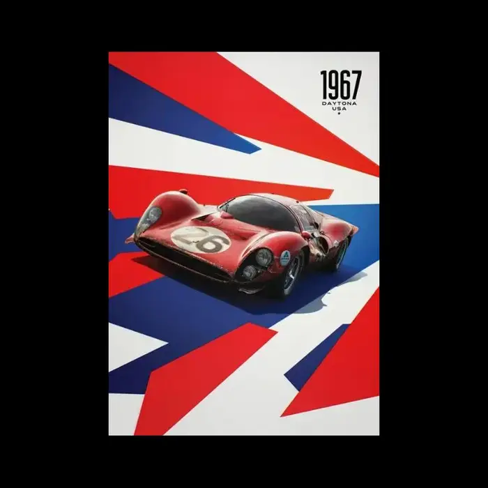 Affiche sur toile de voiture de course Le Mans GT