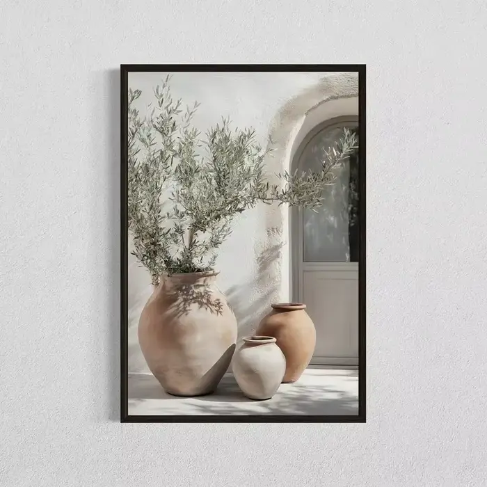 Toile d'olivier méditerranéen imprimée