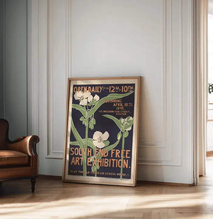 Affiche Art Nouveau, affiche d'exposition Vinage