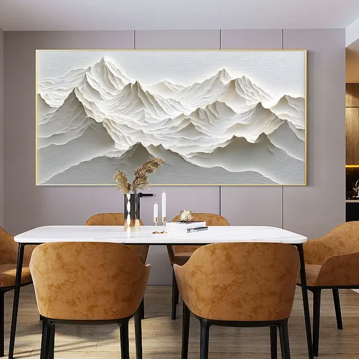 Affiches d'art en Relief de montagne minimalistes modernes