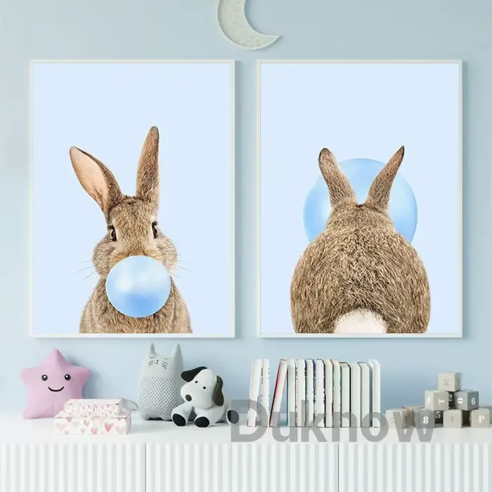 Décor de chambre de fille lapin
