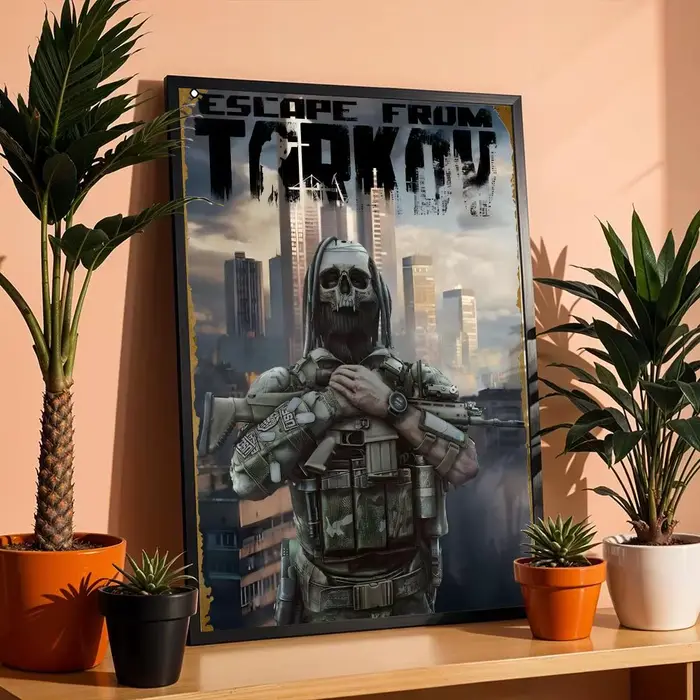 Affiche de jeu E-Escape From Tarkov, impression murale autocollante pour la maison, le salon, la cha