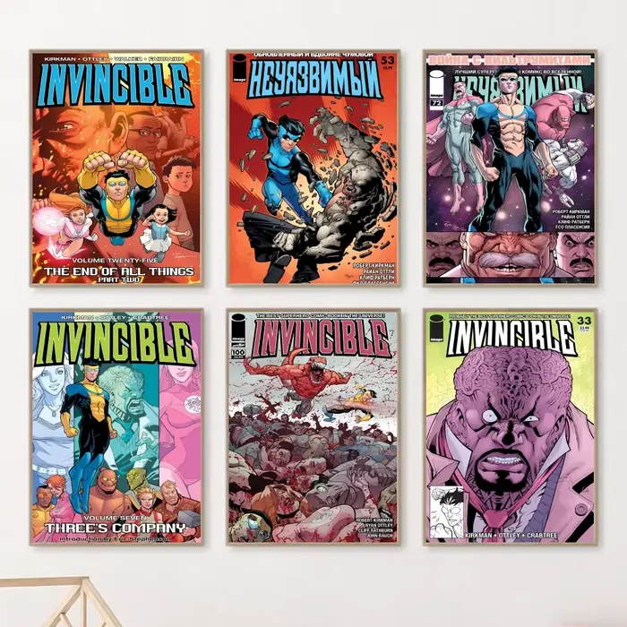 Affiche de dessin animé I-invincible, décor artistique pour maison, salon, chambre à coucher, Bar, café