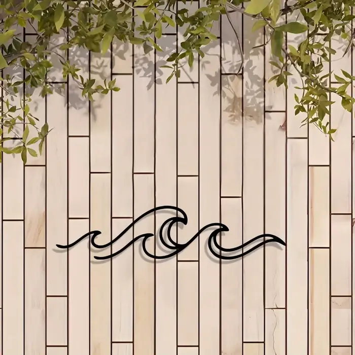 Vague d'art mural en métal