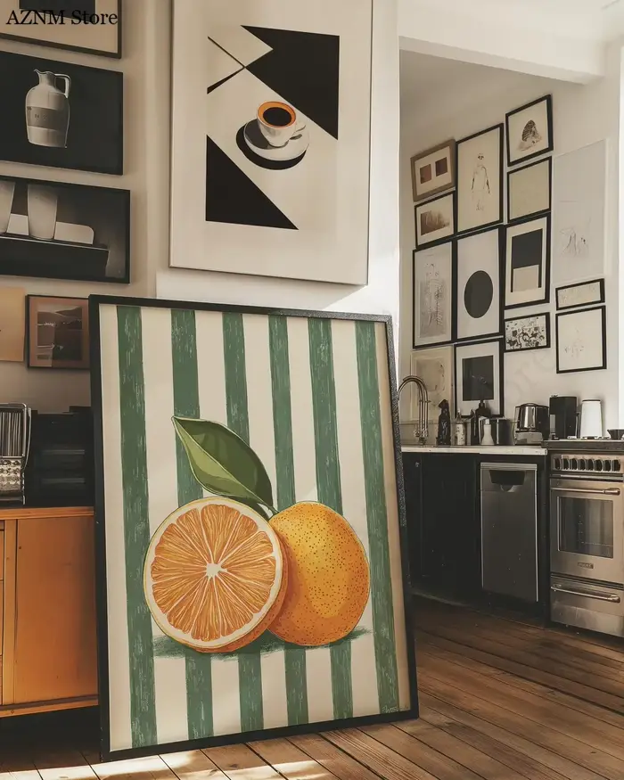 Décoration murale orange
