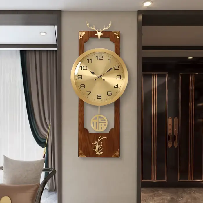 Horloge murale Design Restaurant classique luxe rond Art