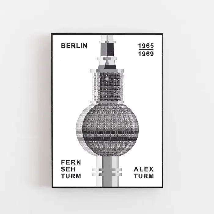 Affiches architecturales Bauhaus Ludwig Mies Van Der Rohe