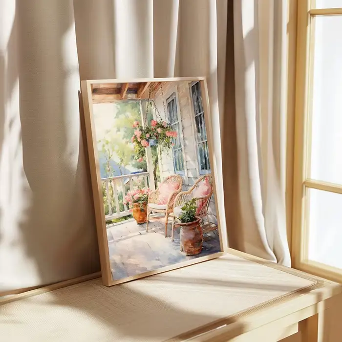 Printemps Vintage pays Cottage nature morte fleur cuisine couleur chaude œuvre affiche toile peintures mur Art photos décor à la maison