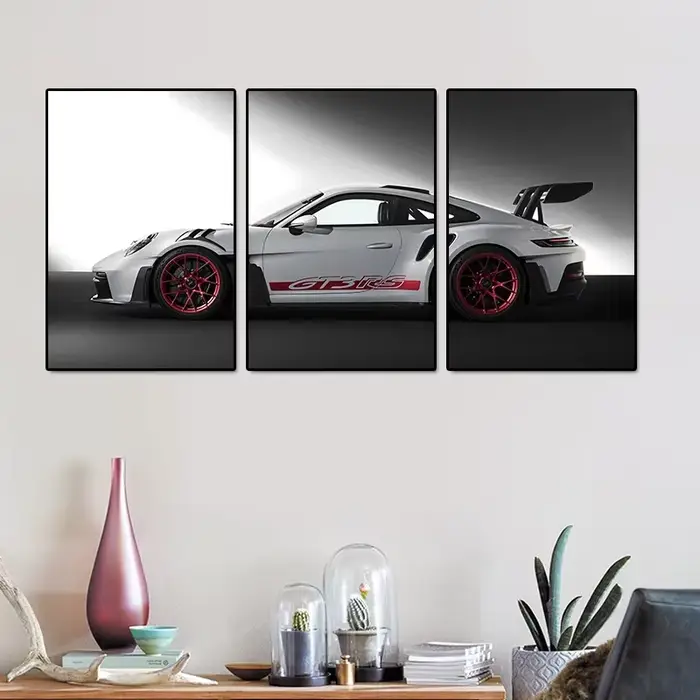 Affiche de série de voitures de Style industriel Vintage, 3 pièces, affiche d'art Gt3rs, peinture su