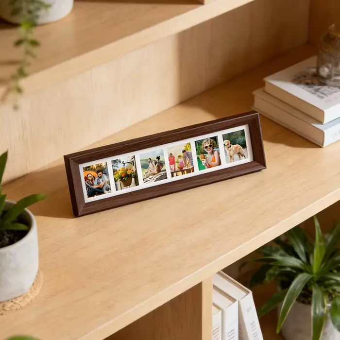 Cadre photo rectangulaire creux en bois pour peinture à l'huile