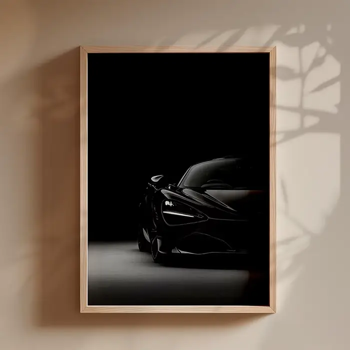 AZNM – toile d'art murale en toile de voiture de sport allemande classique Porsche 911 noire, impres