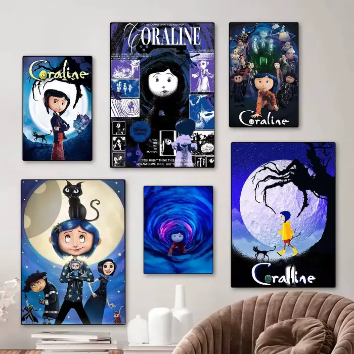 Affiches vintage classiques 5D Anime C-Coraline