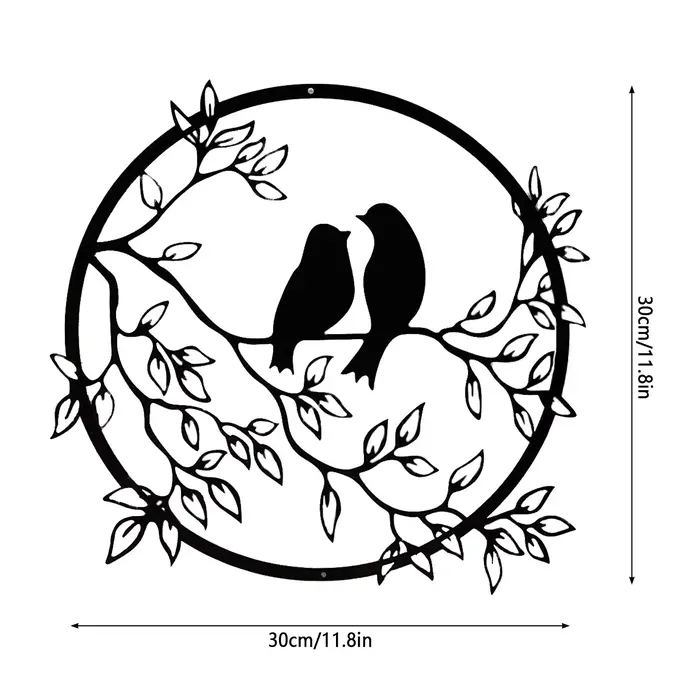 Silhouette d'Oiseaux sur Branche