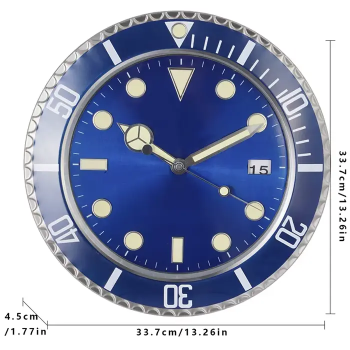 Horloge murale créative de luxe 34cm