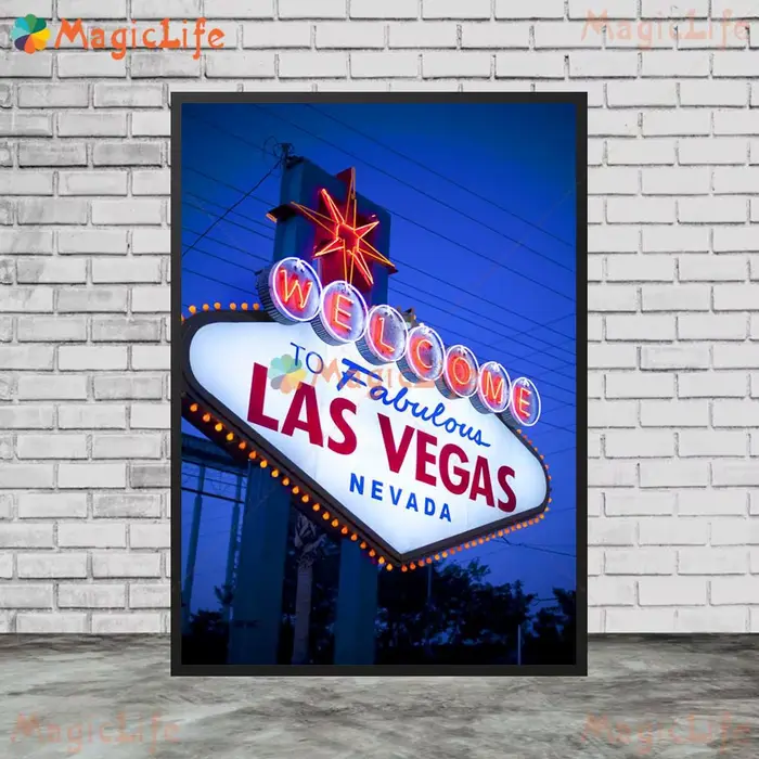 Las Vegas Casino paysage motel cartes à jouer affiche nordique mur Art toile peinture mur photos pour salon décor sans cadre