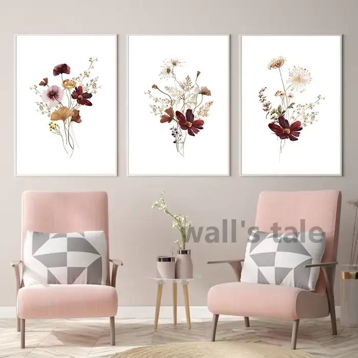 Bouquet Floral aquarelle Art peinture japonais Ikebana fleurs mur photos minimaliste affiche toile impression chambre décor à la maison