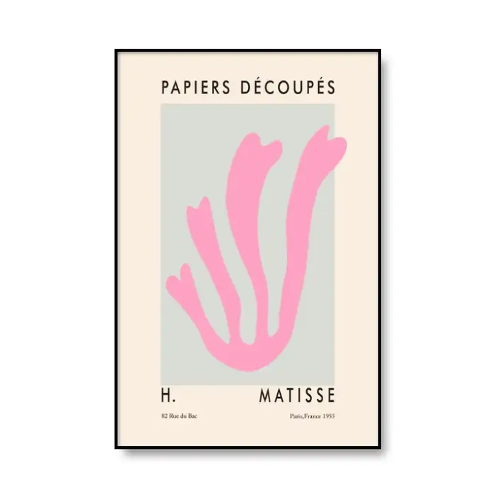 Henry Matisse – affiche d'exposition avec feuille colorée, toile d'art murale abstraite pour décorat