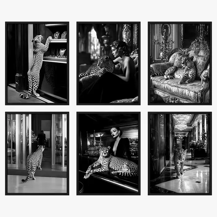 Toile de peinture de Magazine de mode noir et blanc