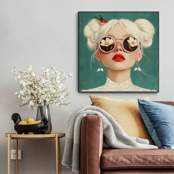 Belle femme avec des lunettes