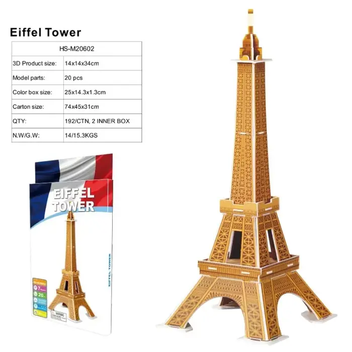 Puzzle Architectural 3D de renommée mondiale
