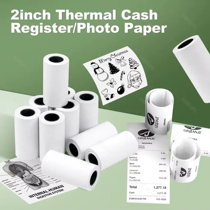 Étiquettes autocollantes en papier thermique 57x25MM