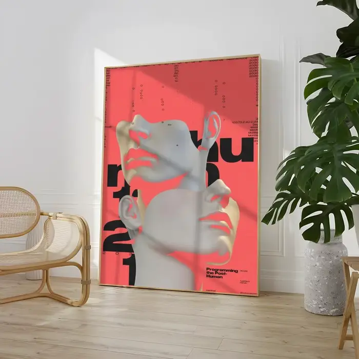 Affiche murale abstraite esthétique style romain, toile décorative tendance pour chambre, maison, ca